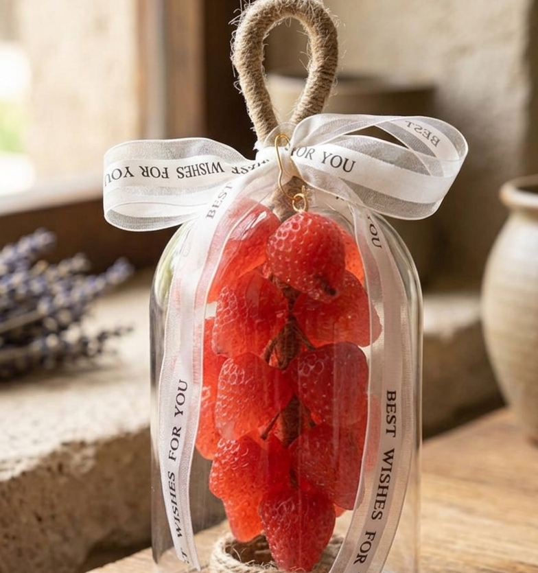 π Sweet Strawberry Infusion β Handcrafted Aromatherapy Hanging Ornament
