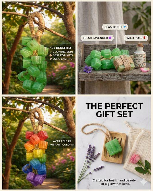Handmade Grape Shaped Soap – 250g | Natural, Kid-Safe &amp; Moisturizing
